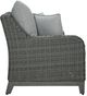 Signature Design by Ashley® Elite Park Gray Aluminum/Fabric/Resin Wicker Outdoor Loveseat with Cushion-2