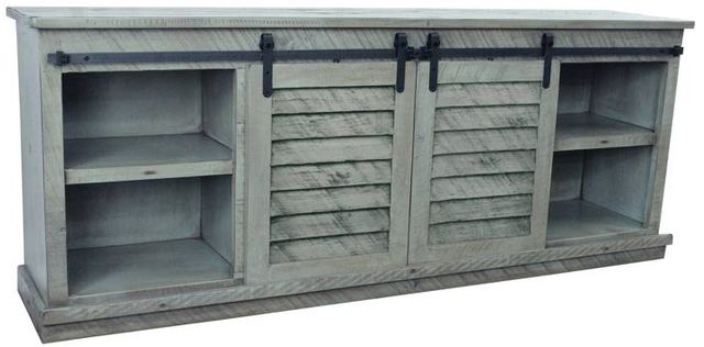 American Heartland Manufacturing Rustic Light Blue Provincial Shutter TV Stand-0