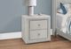 Monarch Specialties Inc. Light Grey Velvet Night Stand-2