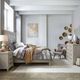 Liberty Furniture Belmar 4-Piece Silver Champagne/Washed Taupe California King Panel Bedroom Set-1