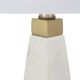 A & B Home White and Gold Thin Pyramid Table Lamp with Drum Shade-4