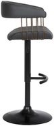 Armen Living Calista Black Upholstered Adjustable Bar Stool-2