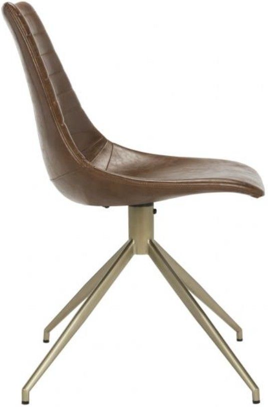 Safavieh Lynette 2-Piece Brass/Light Brown Dining Side Chair Set-3