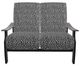 Telescope Casual St. Catherine Agra Classic/Black Aluminum/Fabric Outdoor MGP Cushion Loveseat with Boardwalk Rustic Arms-1
