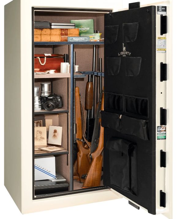 Liberty Safe Colonial Black Chrome/White Gloss 50 Electronic Gun Safe-2