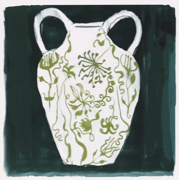 Stylecraft Vase ll Under Glass Framed Print-1