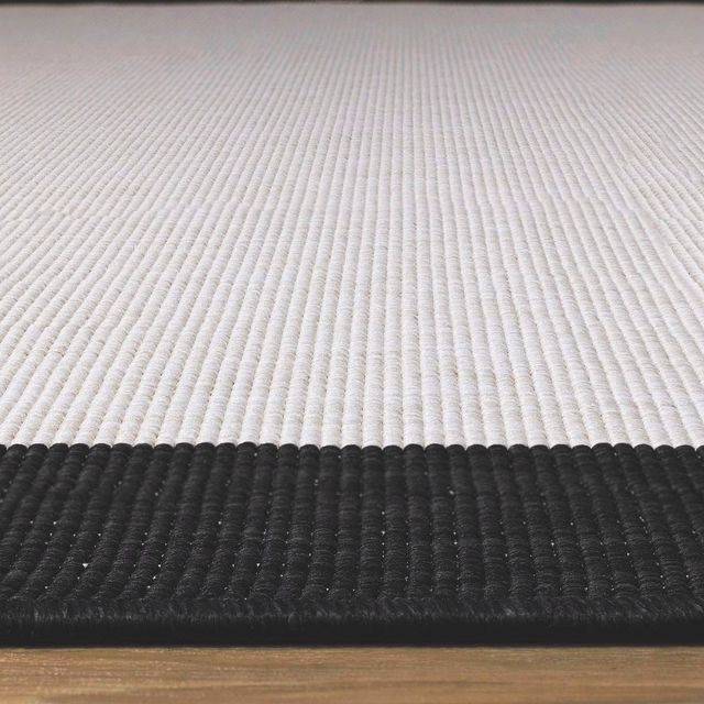 Kalora Interiors Bristol Black/Cream 5'x8' Indoor/Outdoor Area Rug-2