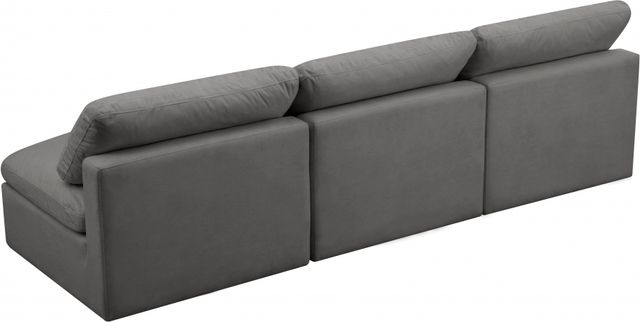 Meridian Furniture Plush Grey Velvet Standard Cloud Modular Sofa-1