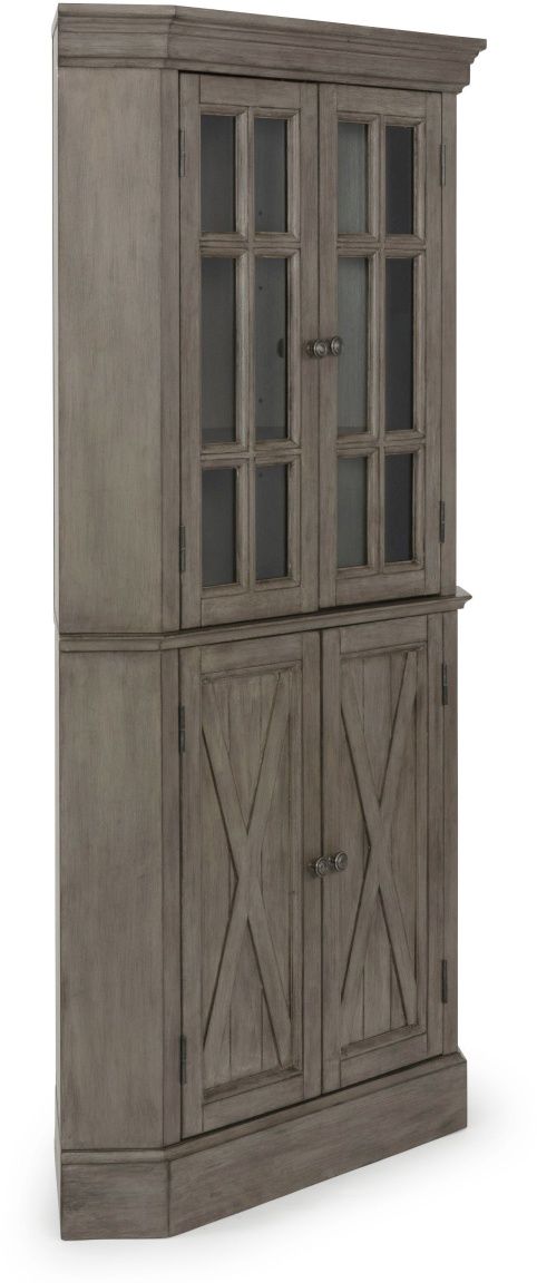 homestyles® Mountain Lodge Gray Corner Cabinet-1