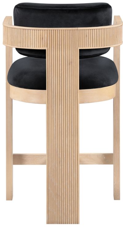 Meridian Furniture Sacha Black/Natural Upholstered Counter Stool-4