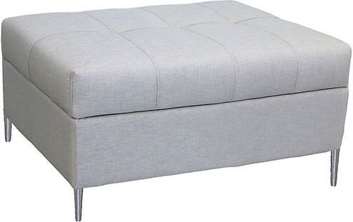 Edgewood Furniture Laporta Silver Storage Ottoman-0