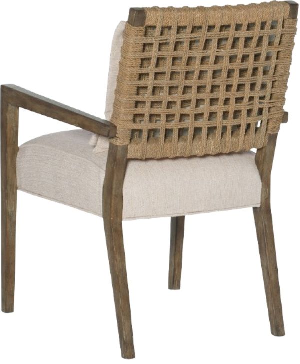 Hooker® Furniture Sundance Cliffside/Zuri Cream Woven Back Dining Arm Chair-2