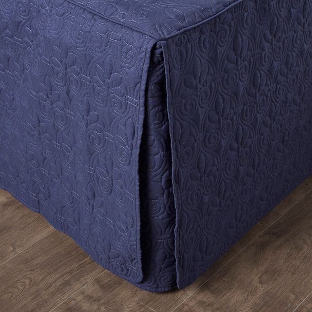Olliix by Madison Park 3 Piece Navy Queen Quebec Fitted Bedspread Set-3