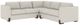 Caracole® Counter Balance Caracole Upholstery 3-Piece Brushed Gold/White Curved Sectional-0