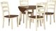 Signature Design by Ashley® Woodanville 5-Piece Cream/Brown Dining Set-1
