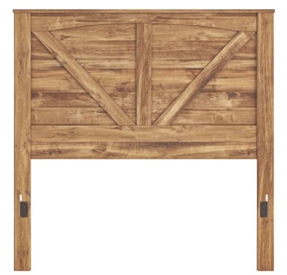 Signature Design by Ashley® Branstony Brown Queen Crossbuck Panel Headboard-2