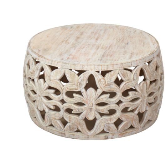 Jaipur Furniture Rimsa White Wash Side Table-0