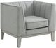Elements International Cannes Mckinney Charcoal Accent Chair-0