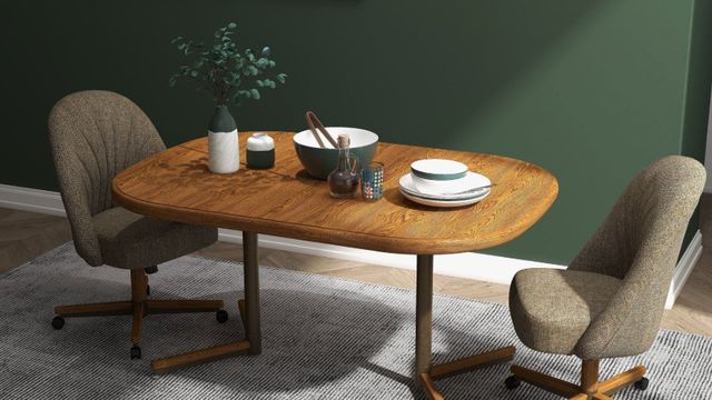 Chromcraft Customizable Landry Swivel Dining Chair-1