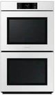 Samsung Bespoke 30" White Glass Double Electric Wall Oven-0
