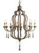 Currey & Company Waterloo Washed Gray Chandelier-0