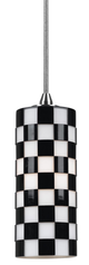 Cal® Lighting & Accessories Black And White Pendant-0