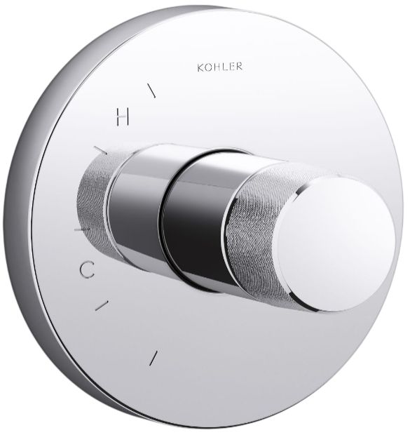 KOHLER® Components® Rite-Temp® Polished Chrome Valve Trim with Oyl Handle-0