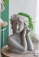 A & B Home Whitewash Stone Bust Planter-3
