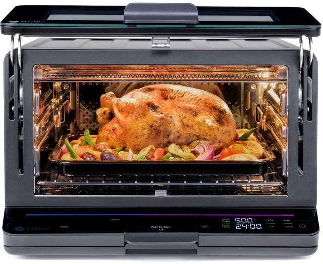 GE Profile™ 0.83 Cu. Ft. Black Smart Air Fryer Countertop Oven-1