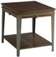 Hammary® Composite Espresso Rectangular End Table with Antique Nickel Frame-0