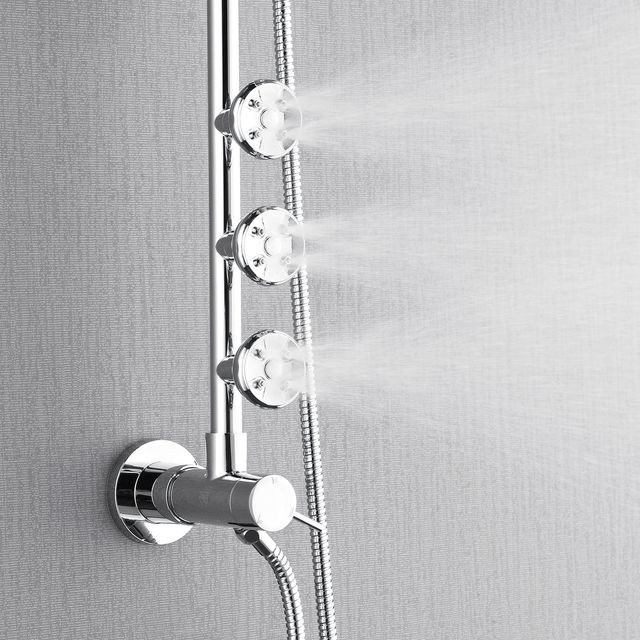 Forno Acqua AcquaSPA Polished Chrome 8" Retrofit Shower System-3