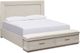 Riverside Furniture Arielle Parchment King Upholstered Panel Storage Bed-0
