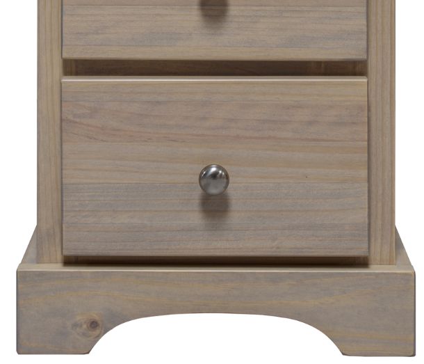 Mako Wood Furniture Youth Brown 2-Drawer Mini Nightstand-1