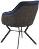 Coaster® Mayer 2-Piece Blue/Brown Upholstered Swivel Padded Side Chairs-3