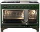 Ilve® Majestic III 48" Emerald Green Pro Style Dual Fuel Liquid Propane Range with Solid Door and Burnished Trim-1