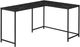 Monarch Specialties Inc. Black Marble L-Shaped Computer Desk-0