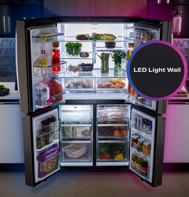 GE Profile™ 36 in. 28.3 Cu. Ft. Fingerprint Resistant Stainless Steel Quad French Door Refrigerator with Dual Dispense AutoFill Pitcher-6