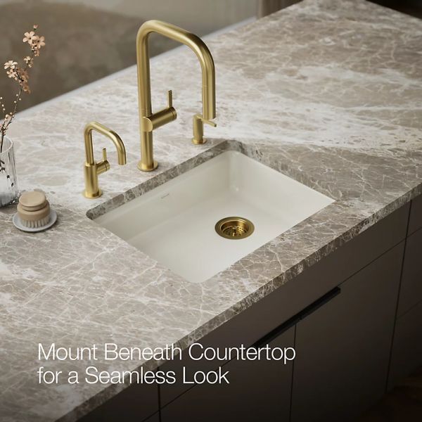 KOHLER® Riverby® Biscuit 25" Undermount Single-Bowl Kitchen Sink-4