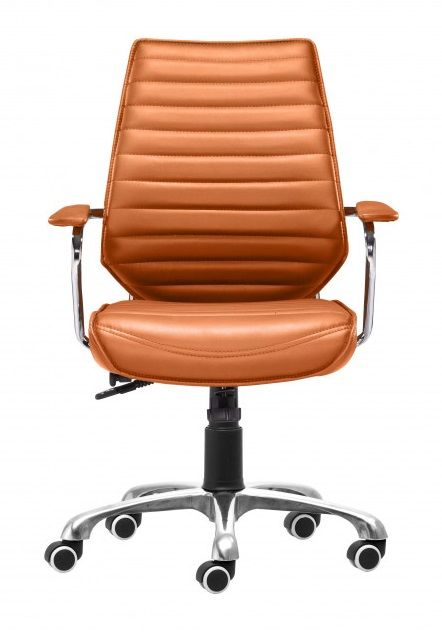 Zuo® Modern Enterprise Orange Low Back Office Chair-0