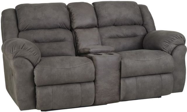 HomeStretch Gambler Dark Shadow Manual Double Reclining Loveseat-0