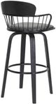 Armen Living Willow Gray/Black Swivel Bar Stool-3