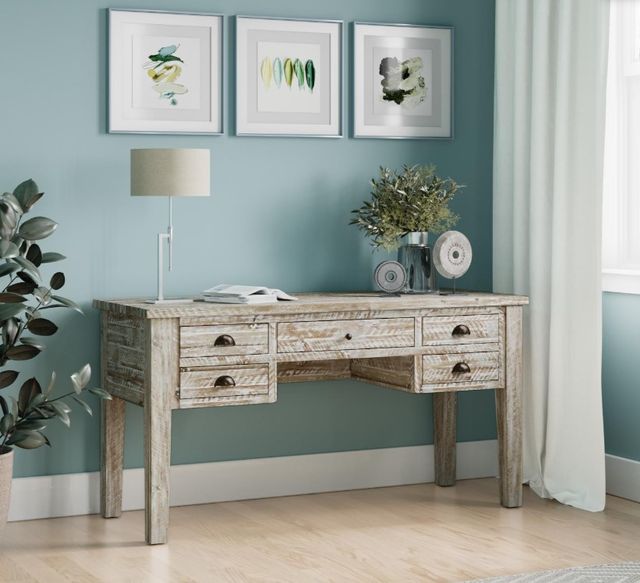 Jofran Inc. Artisan's Craft Washed Gray Desk-1