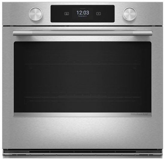 KitchenAid® 30" PrintShield™ Stainless Steel Smart Single Electric Wall Oven with Assisted Cook Cycles-0