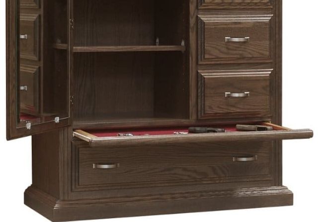 Wolfcraft Furniture McKinley Brown Gentleman’s Chest with Pull Tray-2