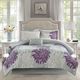 Olliix by Madison Park Essentials Purple Queen Maible Complete Comforter and Cotton Sheet Set-1