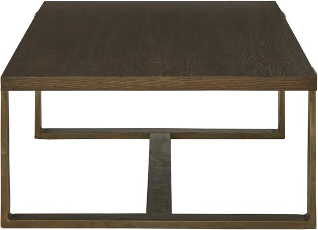 Signature Design by Ashley® Balintmore Warm Brown Coffee Table with Antique Gold Base-2