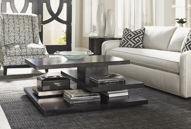 Lexington Home Carrera Evora Carbon Gray Square Cocktail Table-1