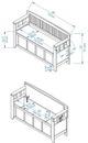 Linon Cynthia Walnut Storage Bench-2
