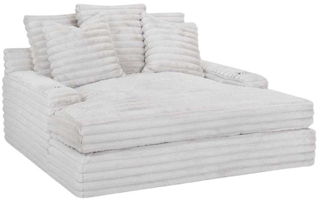 Clearance Franklin™ Grand Cloud Dove Home Theater Chaise Lounge-1
