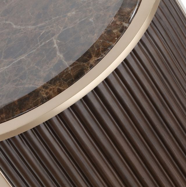 Michael Amini® West Kensington Medium Espresso Chairside Table-3